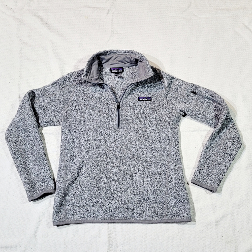 Patagonia Better Sweater 1/4 Zip Birch White Women's Fleece Sweater size Small